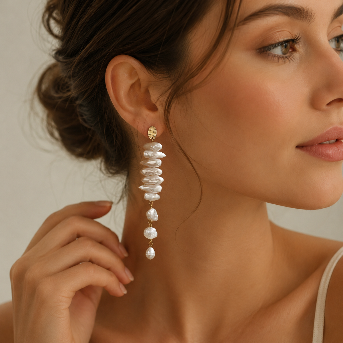 Baroque Pearl Tassel Earrings