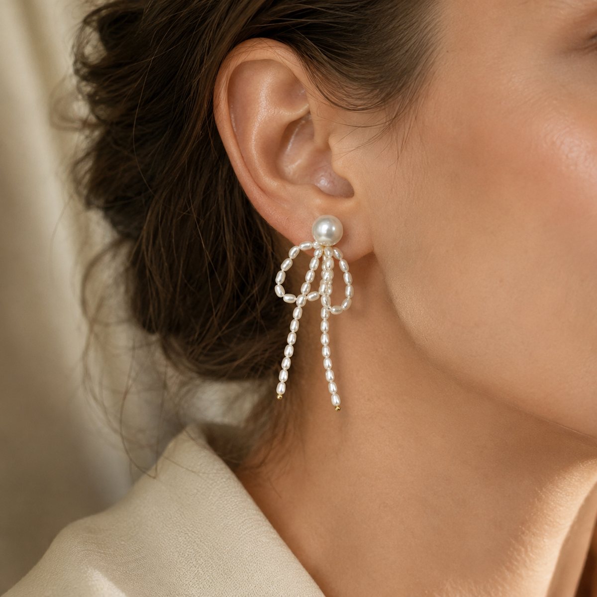 Baroque Pearl Tassel Drop Earrings