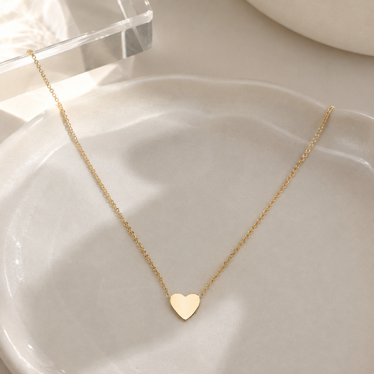 Tiny Heart Charm Necklace