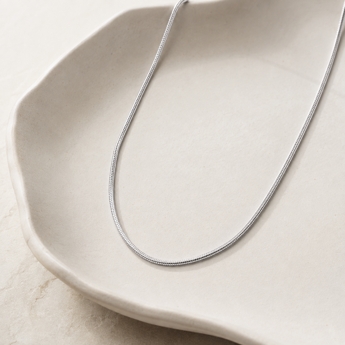 Dainty Flat Snake Chain Necklace