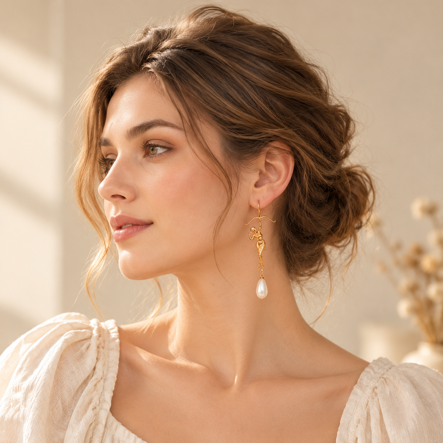 Sagittarius Goddess Dangle Earrings