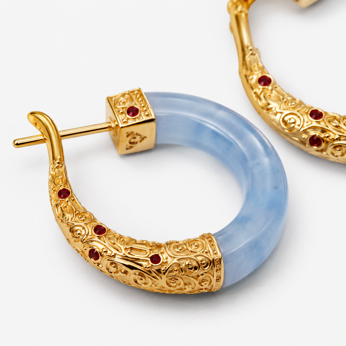 Hollow U-Shape Hoop Earrings