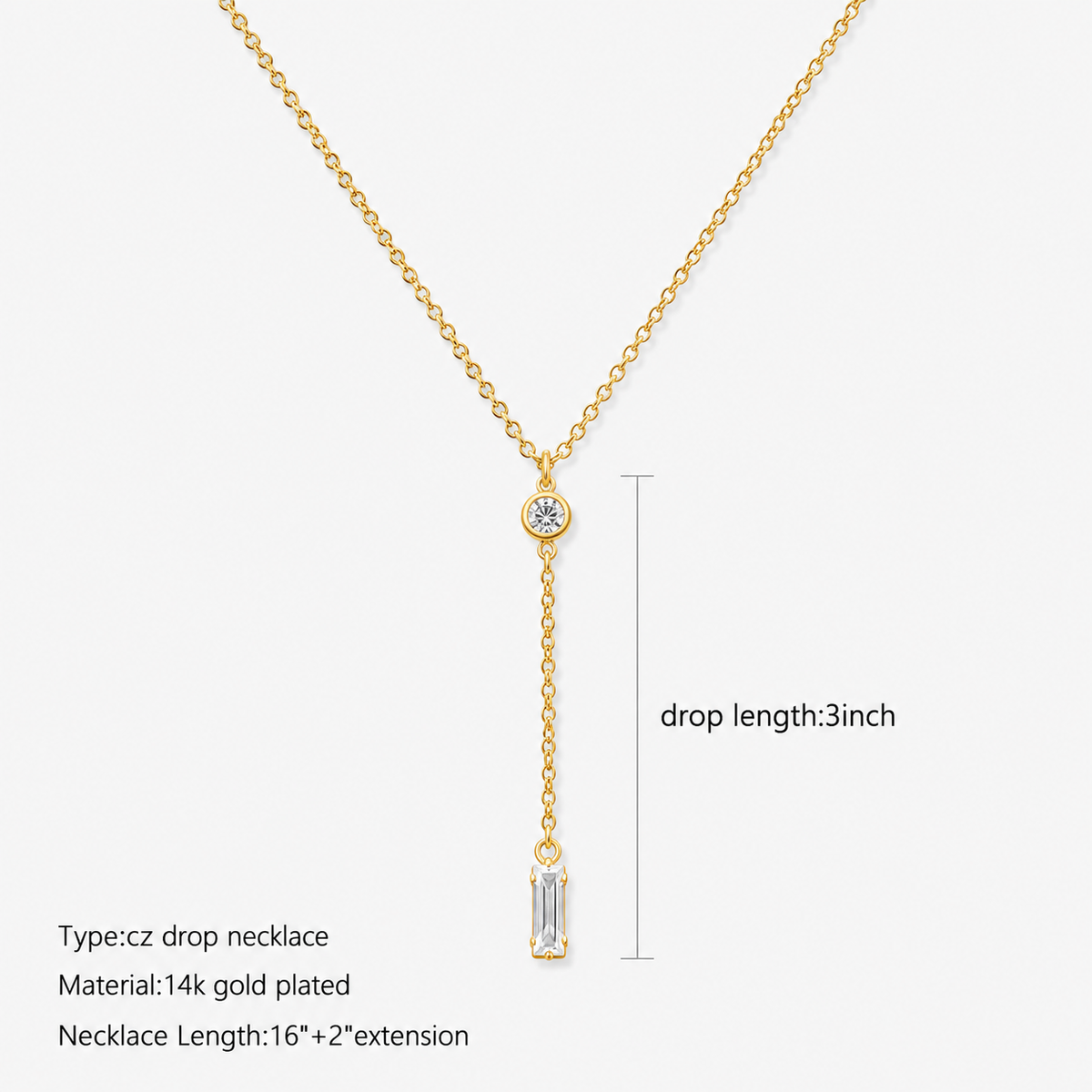 CZ Y Necklace