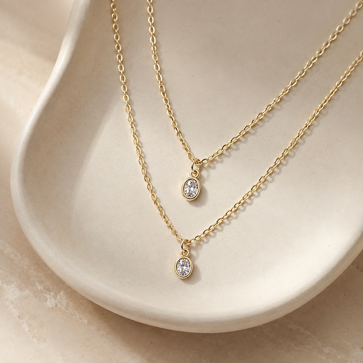 Layered Cubic Zirconia Necklace