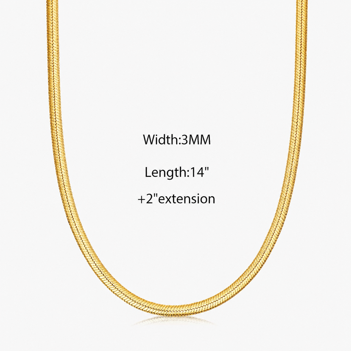 3mm Snake Chain Necklace
