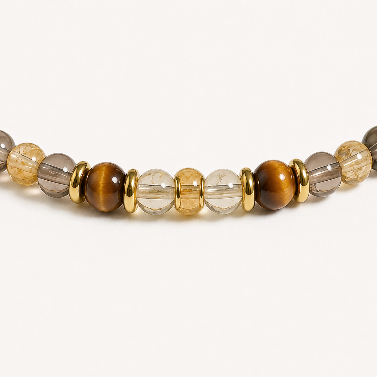 Citrine Tiger Eye Gemstone Bracelet | TEWIKY