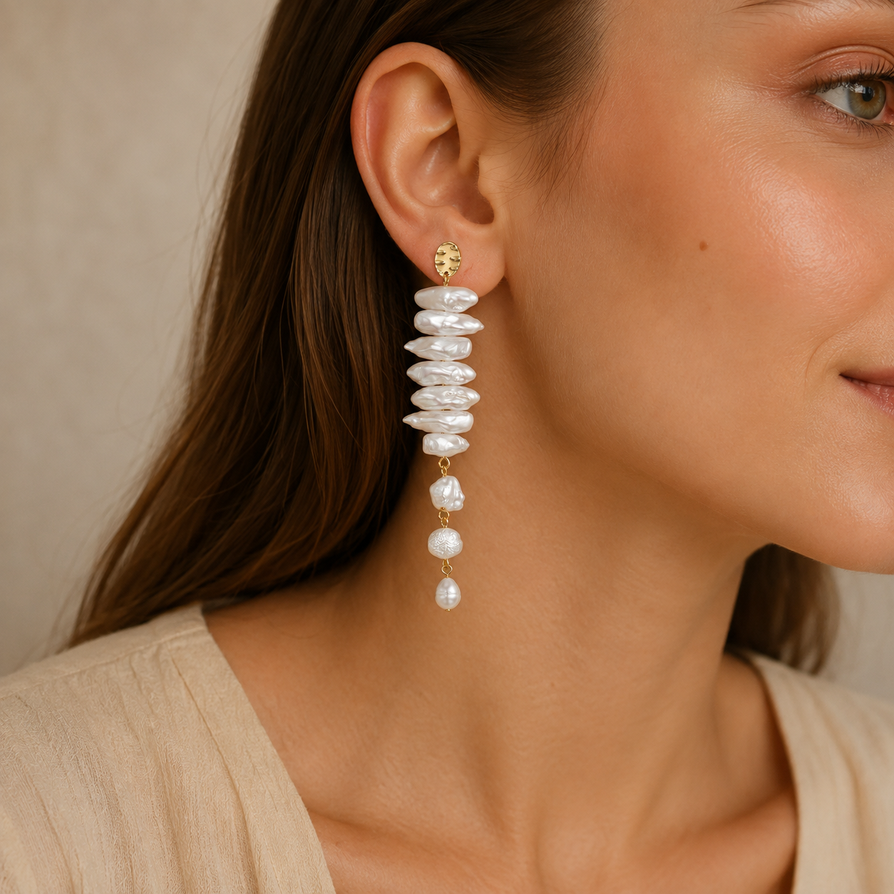 Baroque Pearl Tassel Earrings