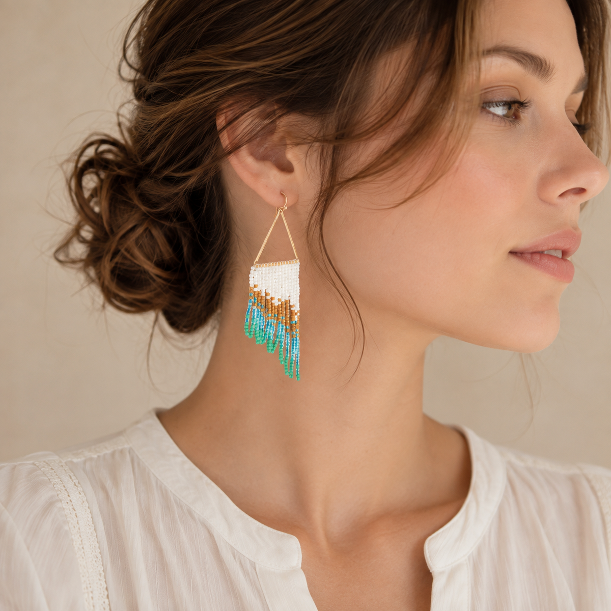 Bohemian Seed Bead Tassel Earrings