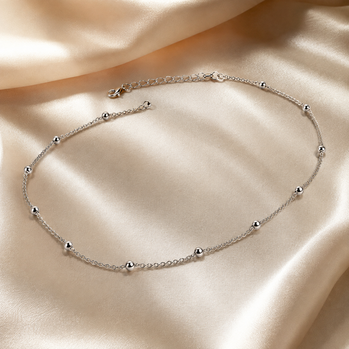 Dainty Beaded Chain Necklace