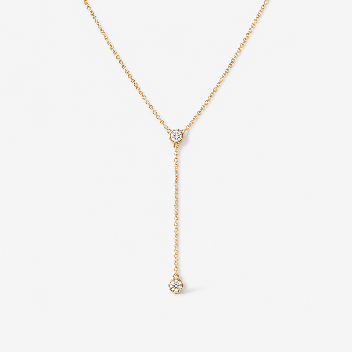 Simple CZ Y Necklace