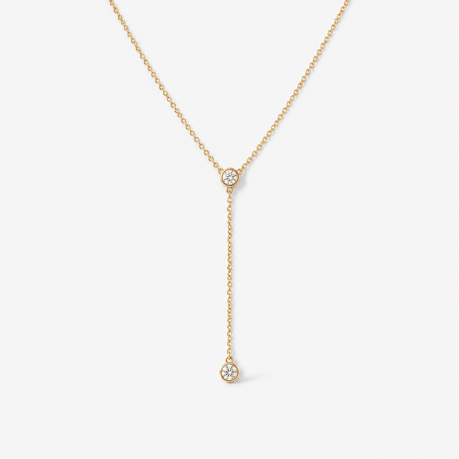 Simple CZ Y Necklace