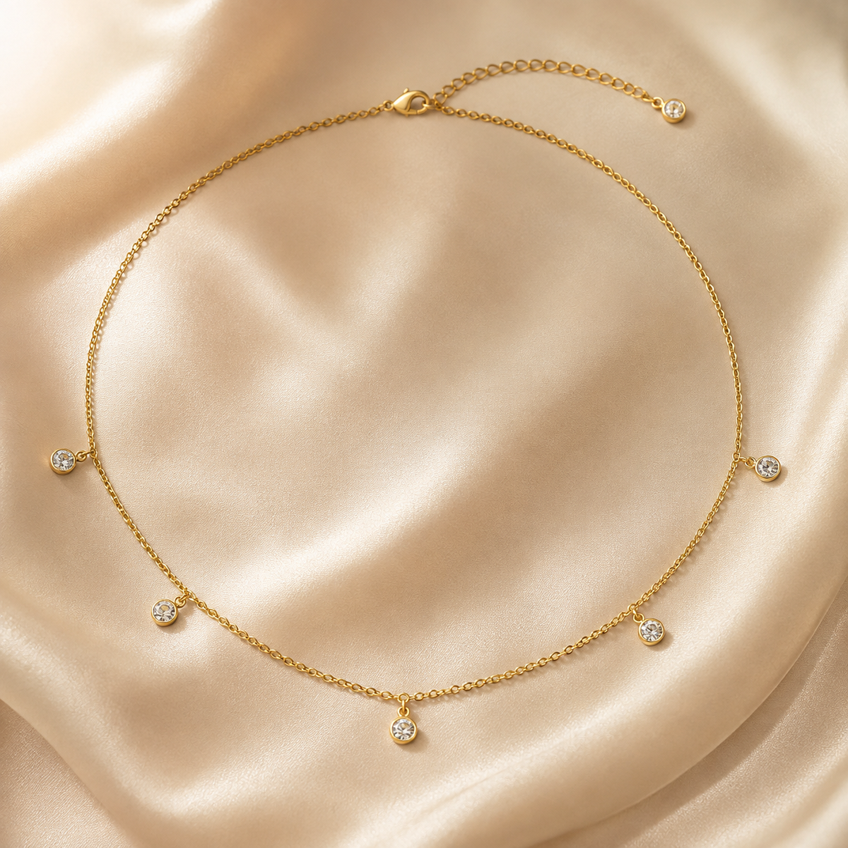 Dainty CZ Chain Necklace