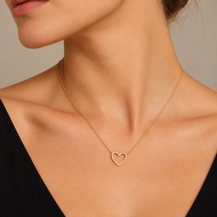 Dainty Open Heart Necklace