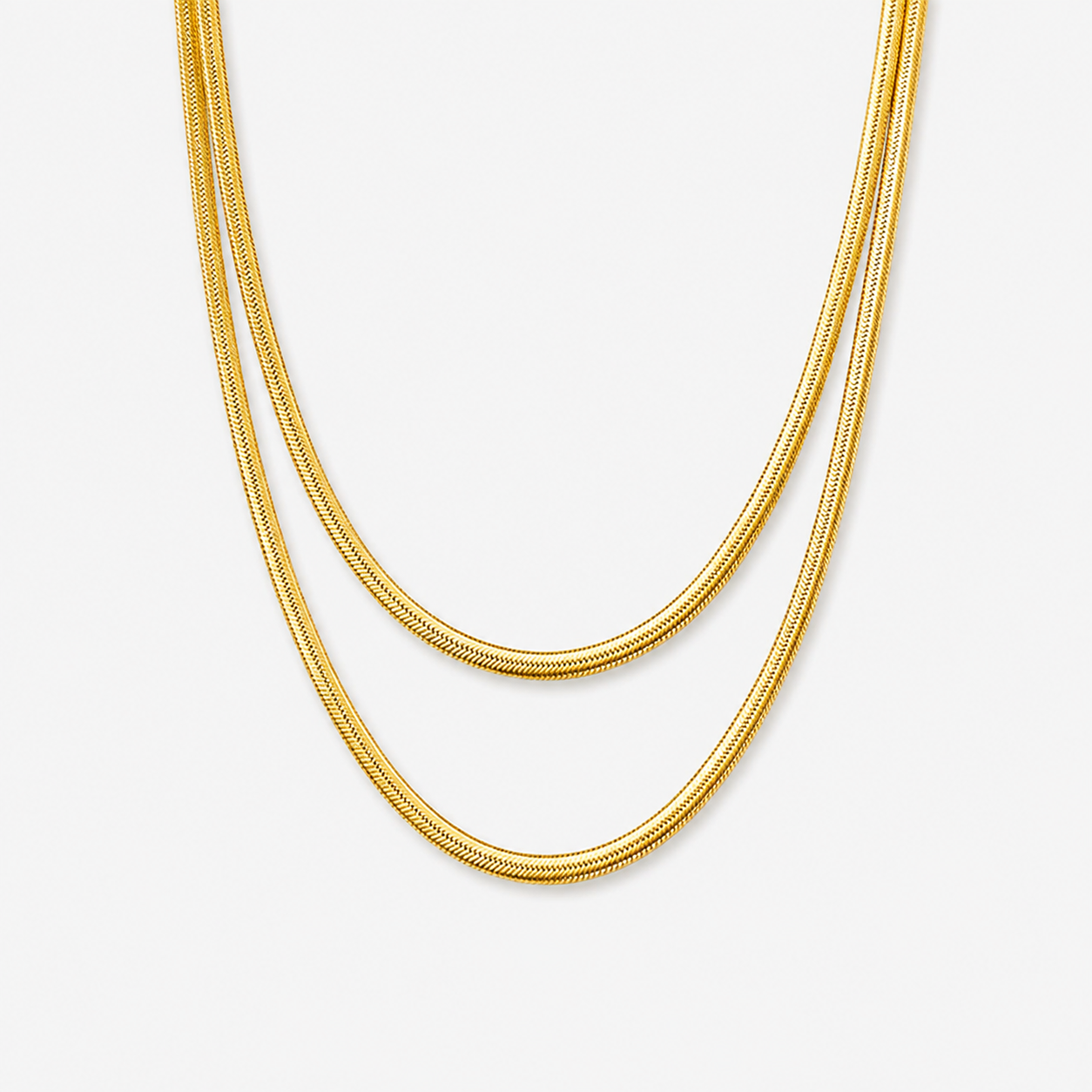 Layered 5mm Snake Chain Necklace