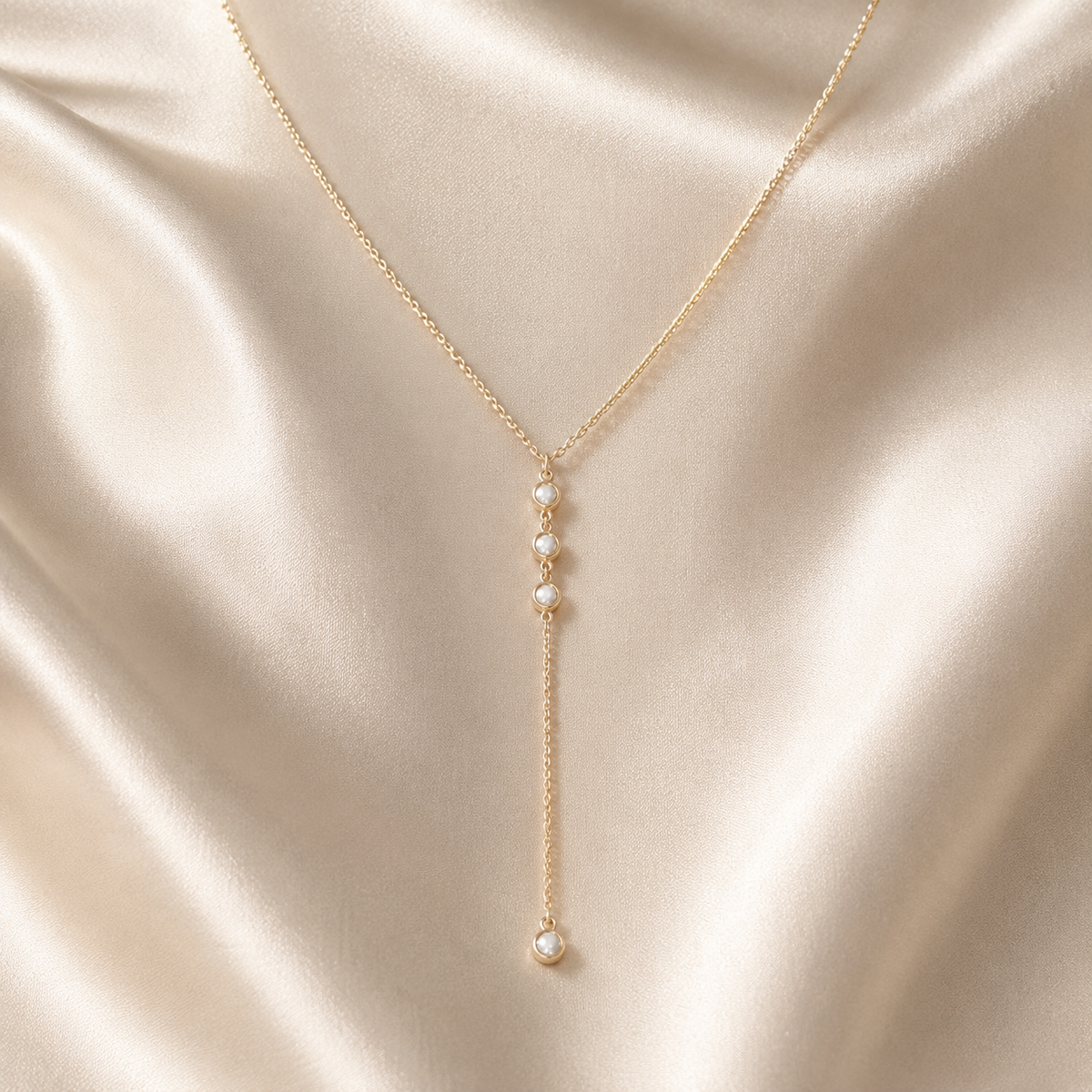 Teardrop Y Necklace