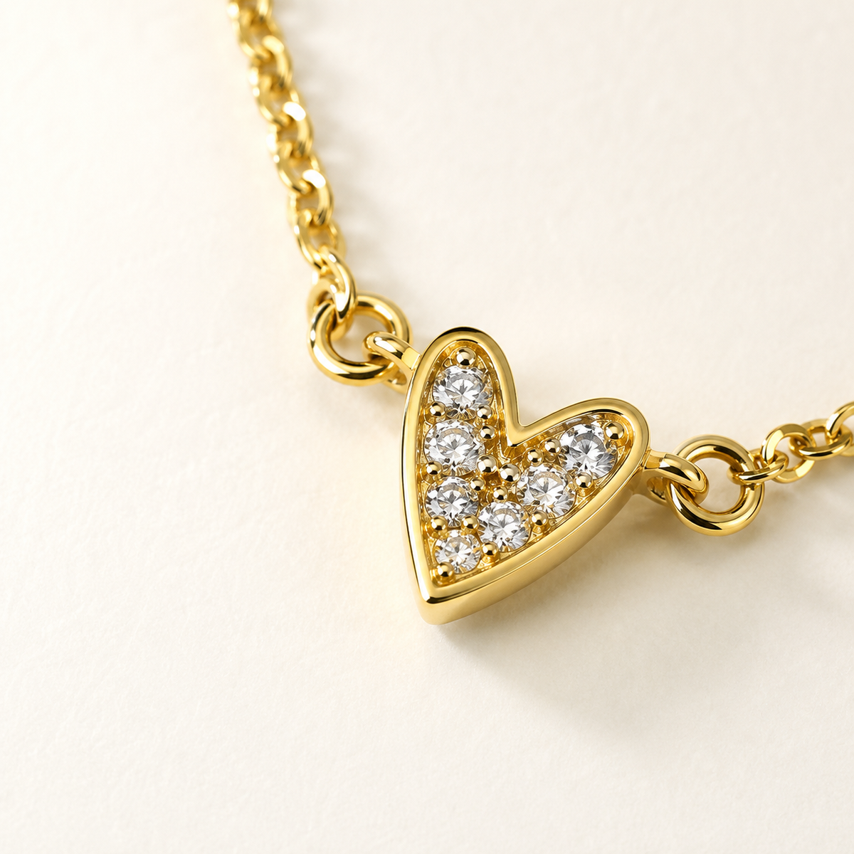 Layered CZ Heart Necklace