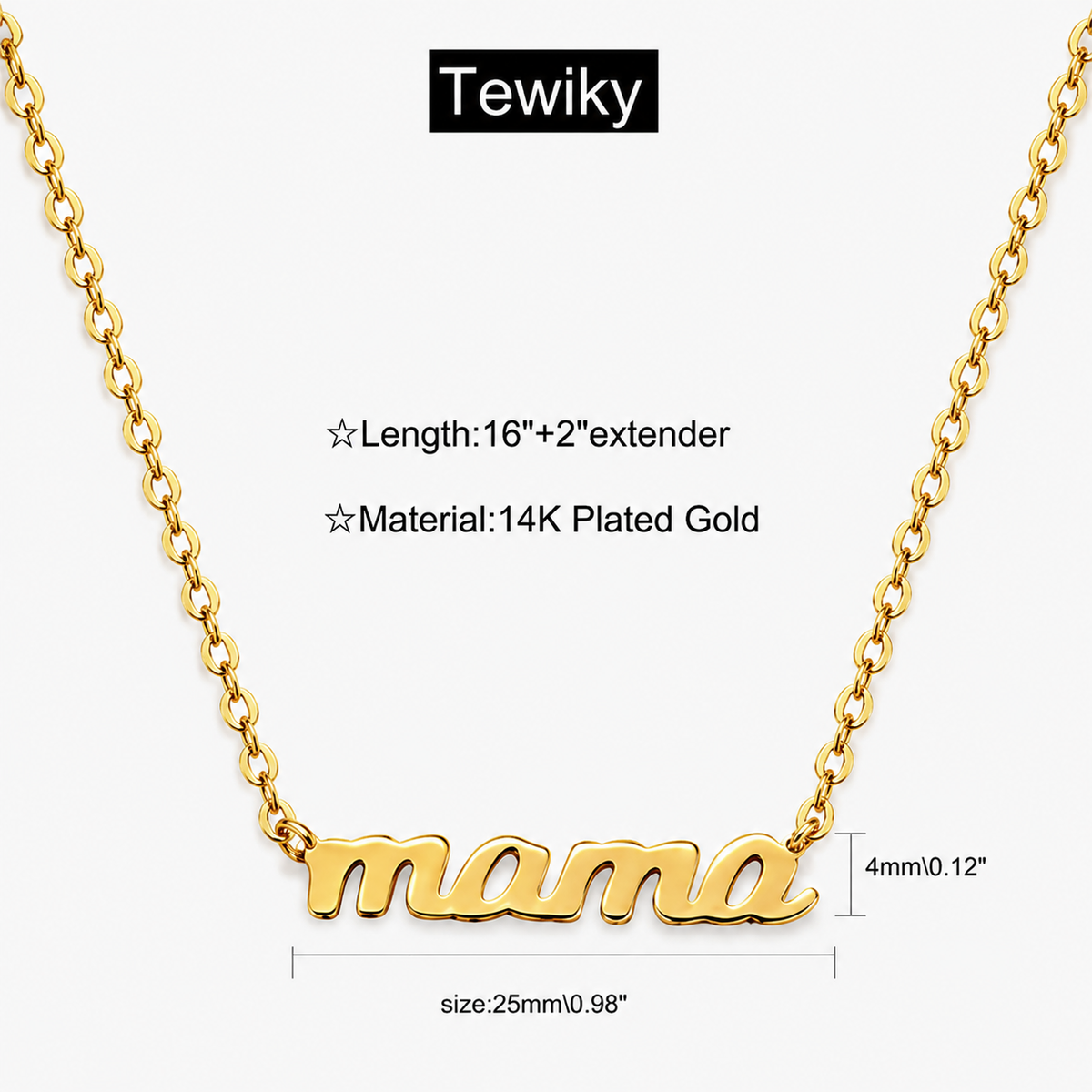 Classic MAMA Letter Necklace