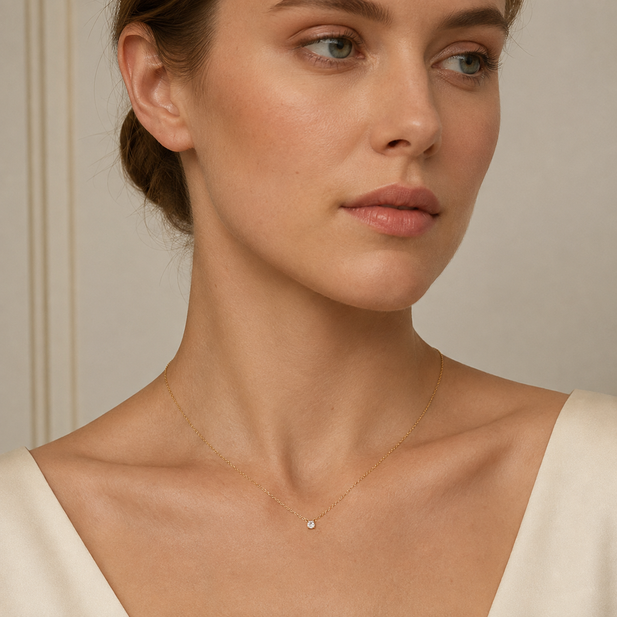 hiny CZ Pendant Necklace