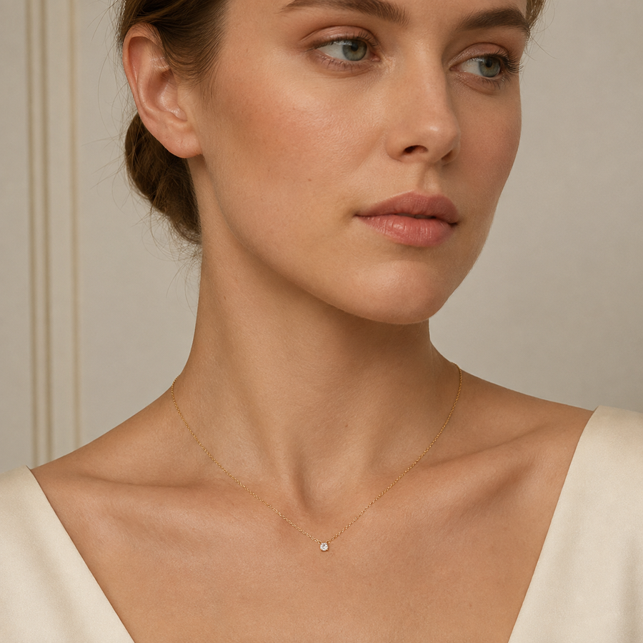 hiny CZ Pendant Necklace