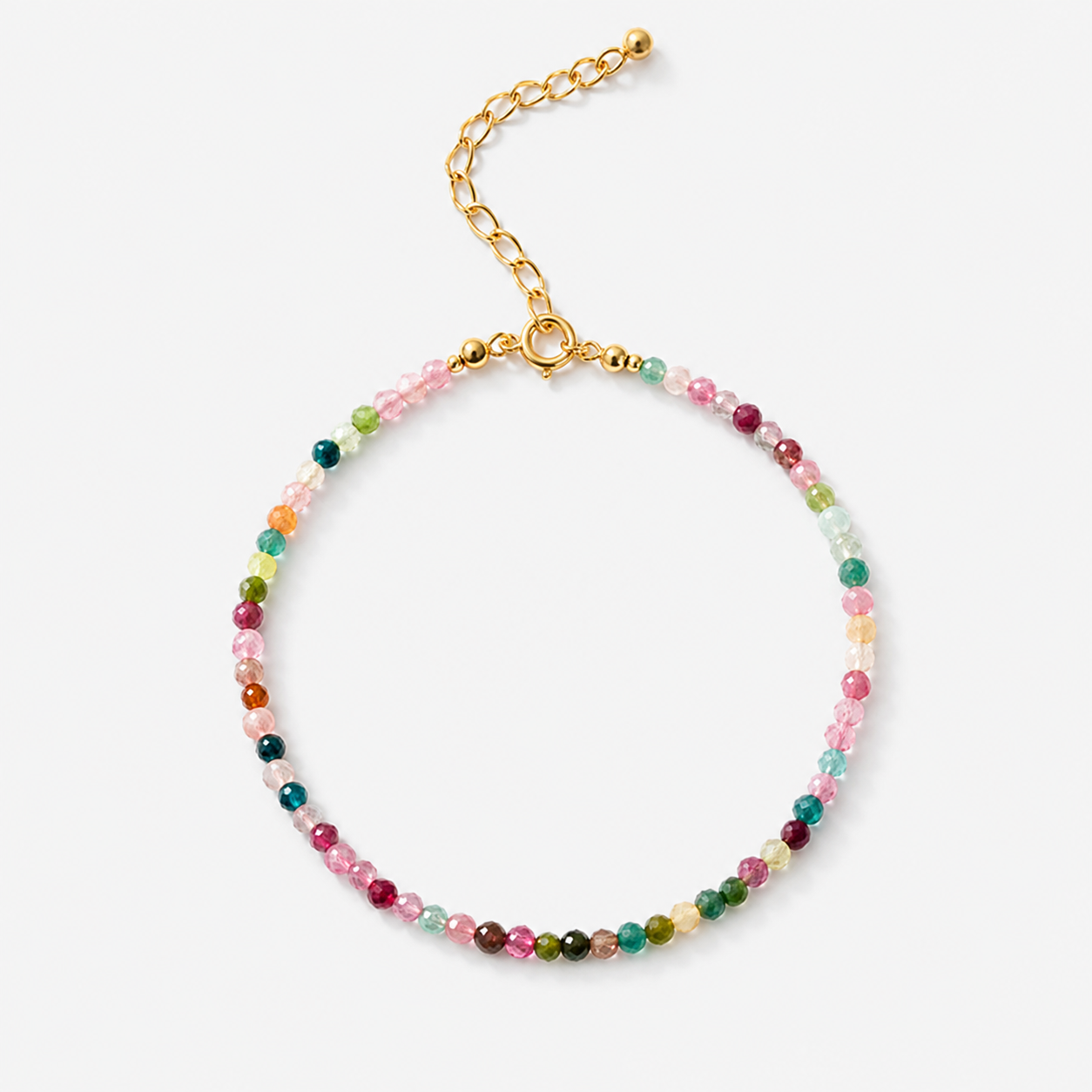 Rainbow Tourmaline Gemstone Bracelet