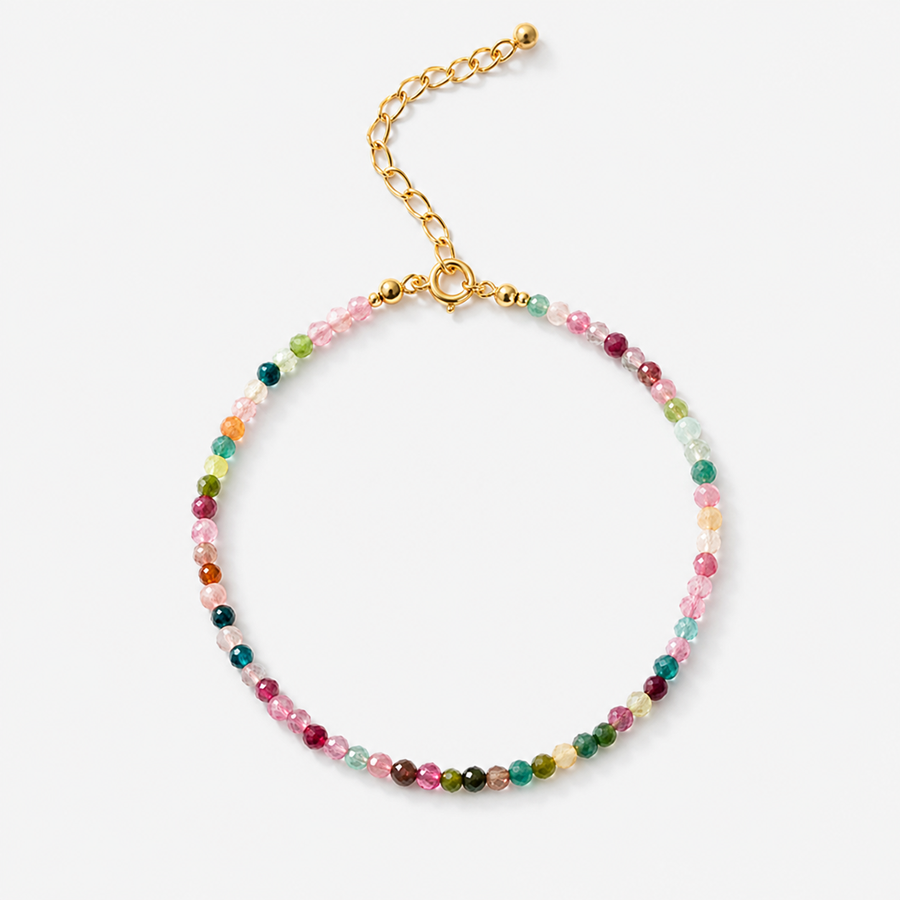 Rainbow Tourmaline Gemstone Bracelet