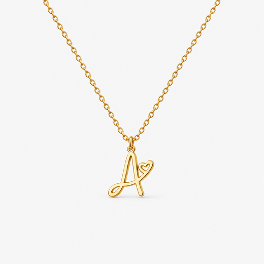 A-Z Initial Personalized Pendant Necklace