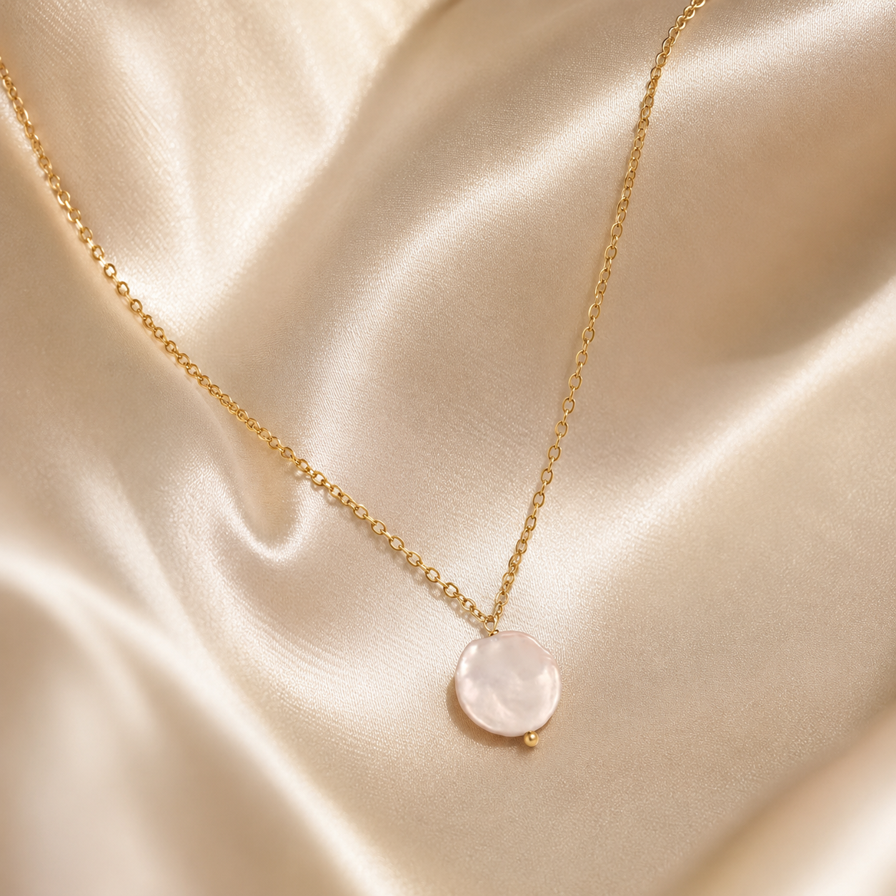 Circle Pearl Necklace