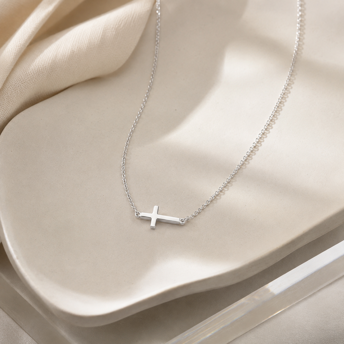 Mini Cross Pendant Choker