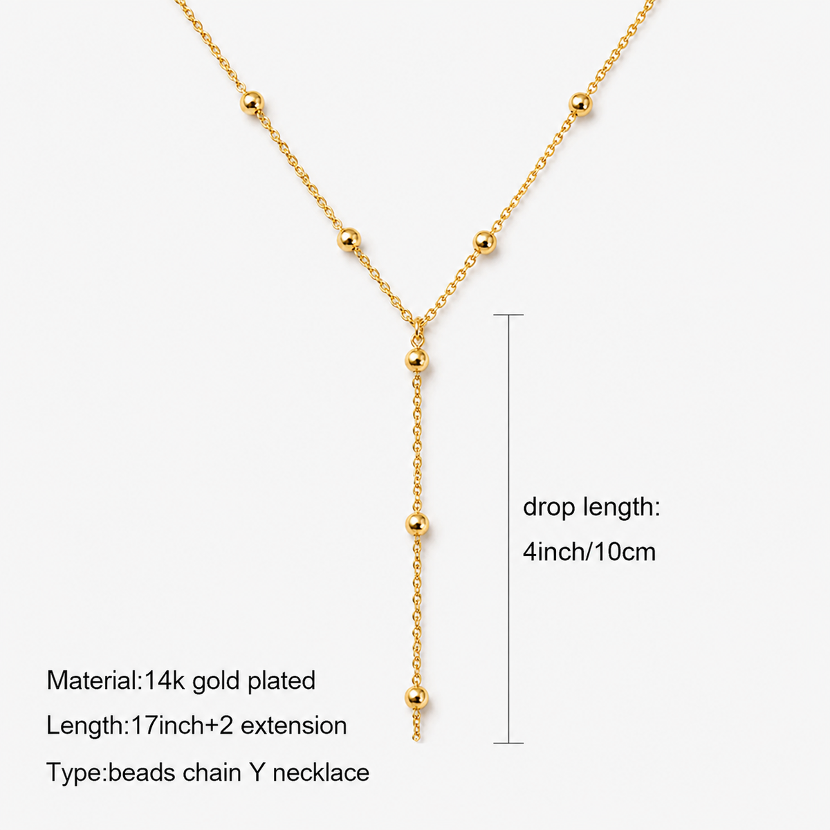 Beaded Y Necklace