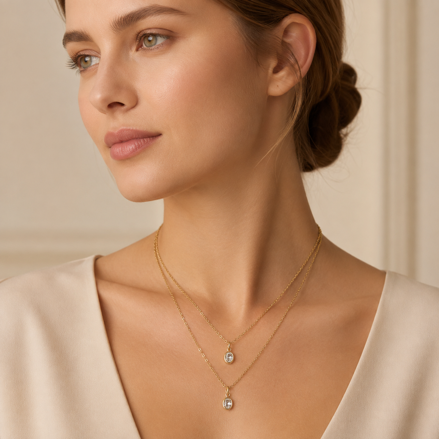 Layered Cubic Zirconia Necklace