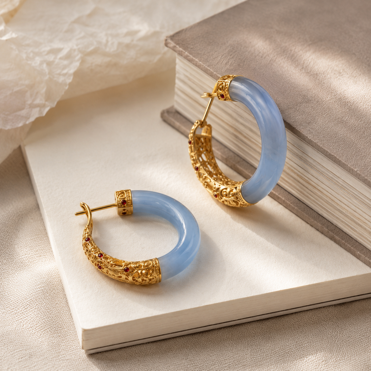 Hollow U-Shape Hoop Earrings