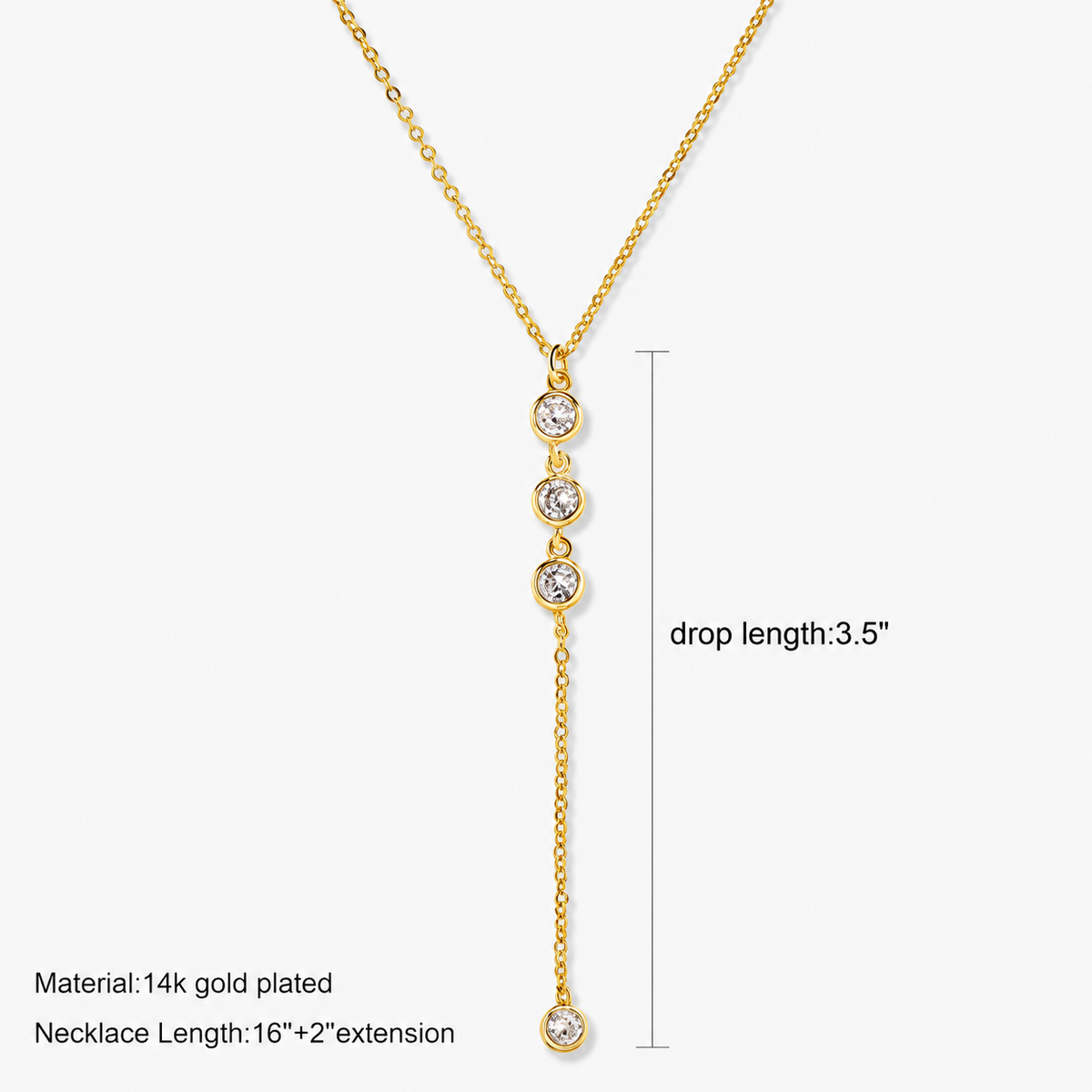 Teardrop Y Necklace