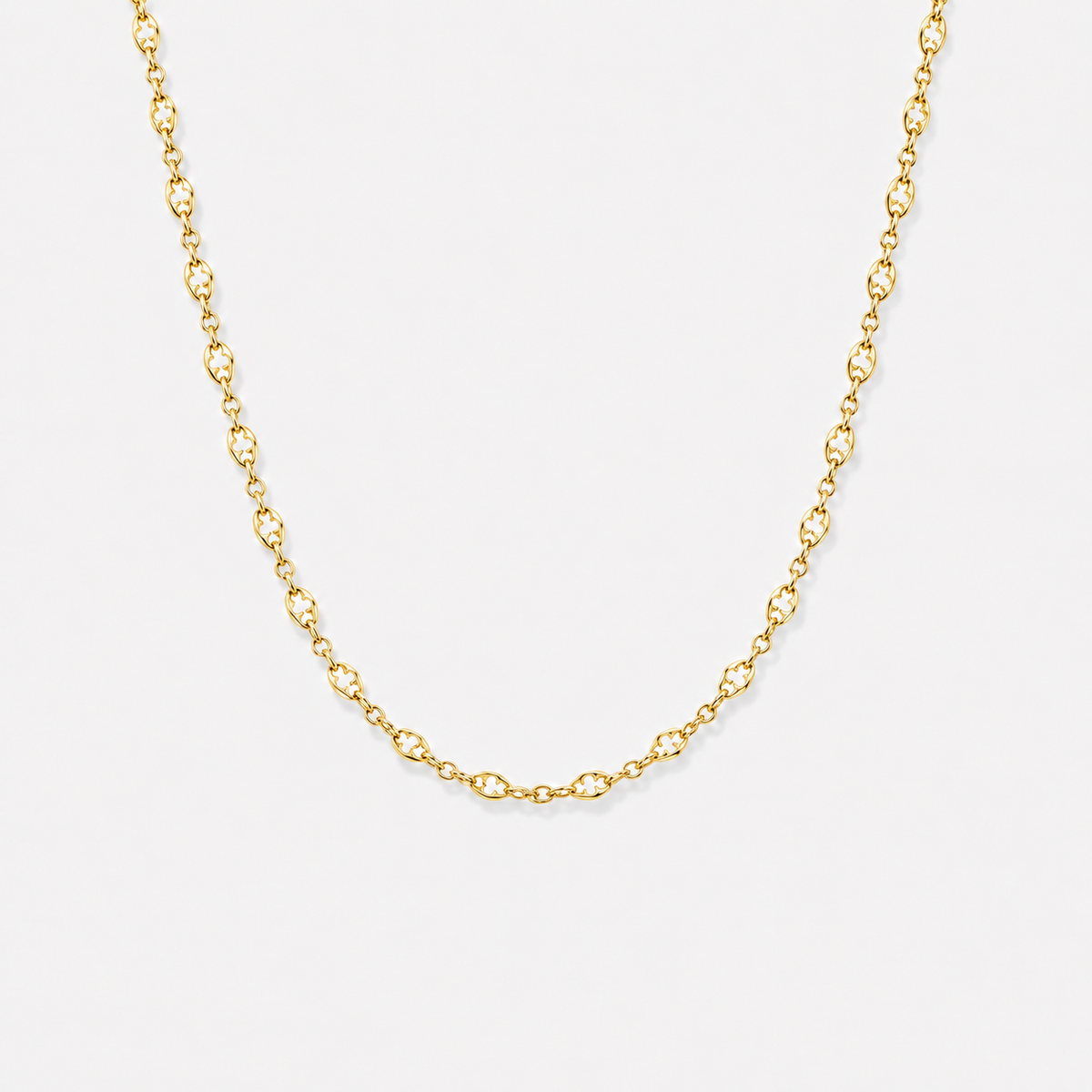 Minimalist Wave Chain Necklace