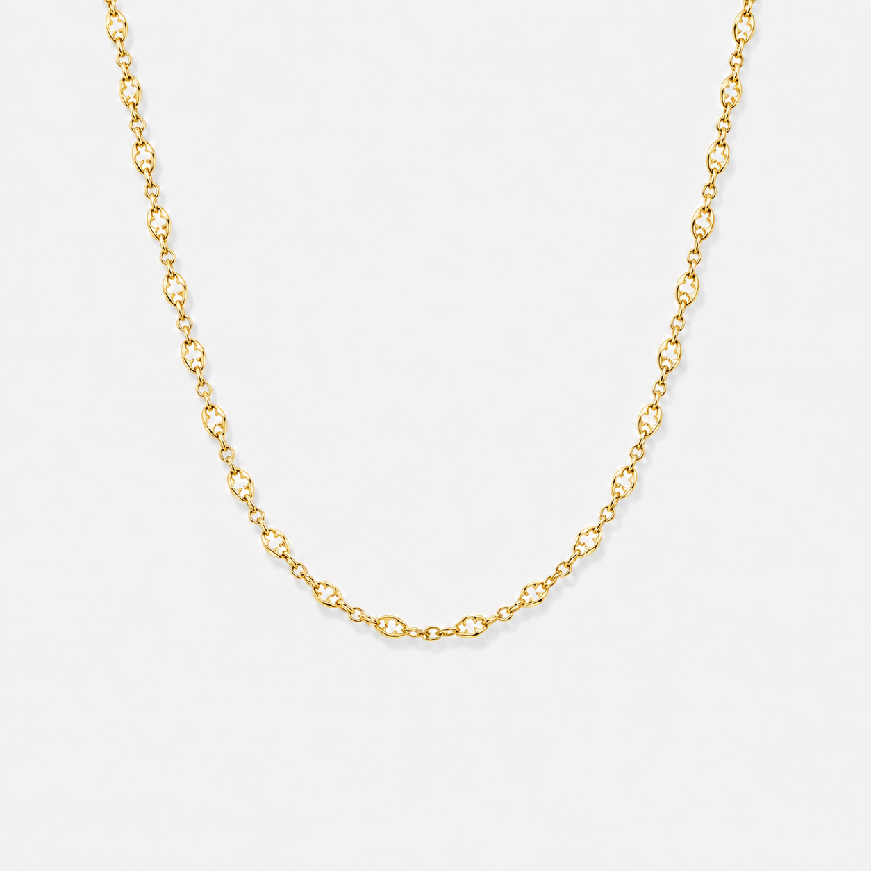 Minimalist Wave Chain Necklace