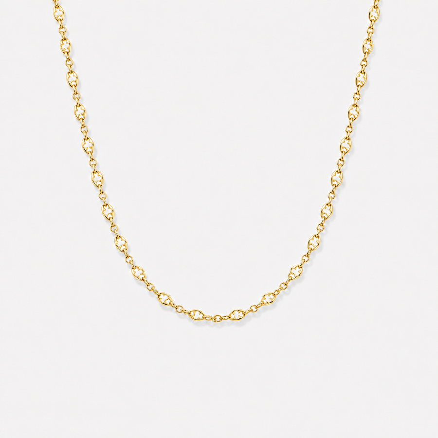 Minimalist Wave Chain Necklace