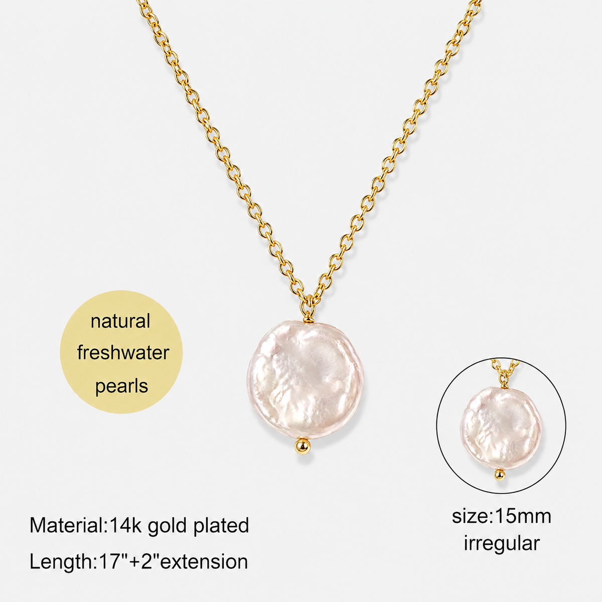 Circle Pearl Necklace