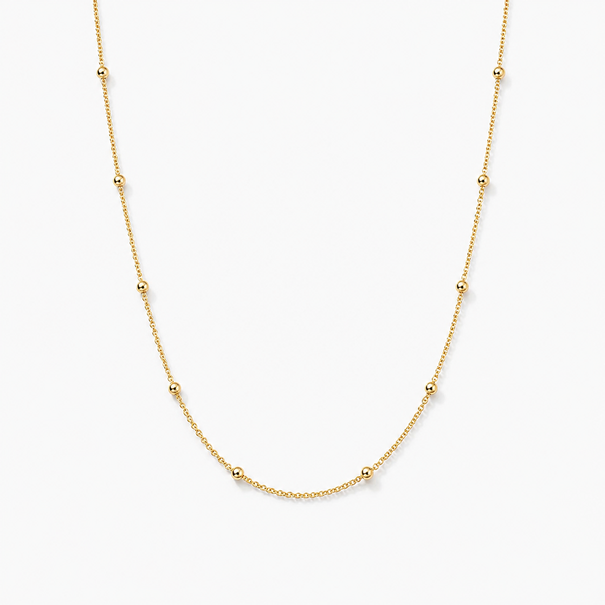 Dainty Beaded Chain Necklace