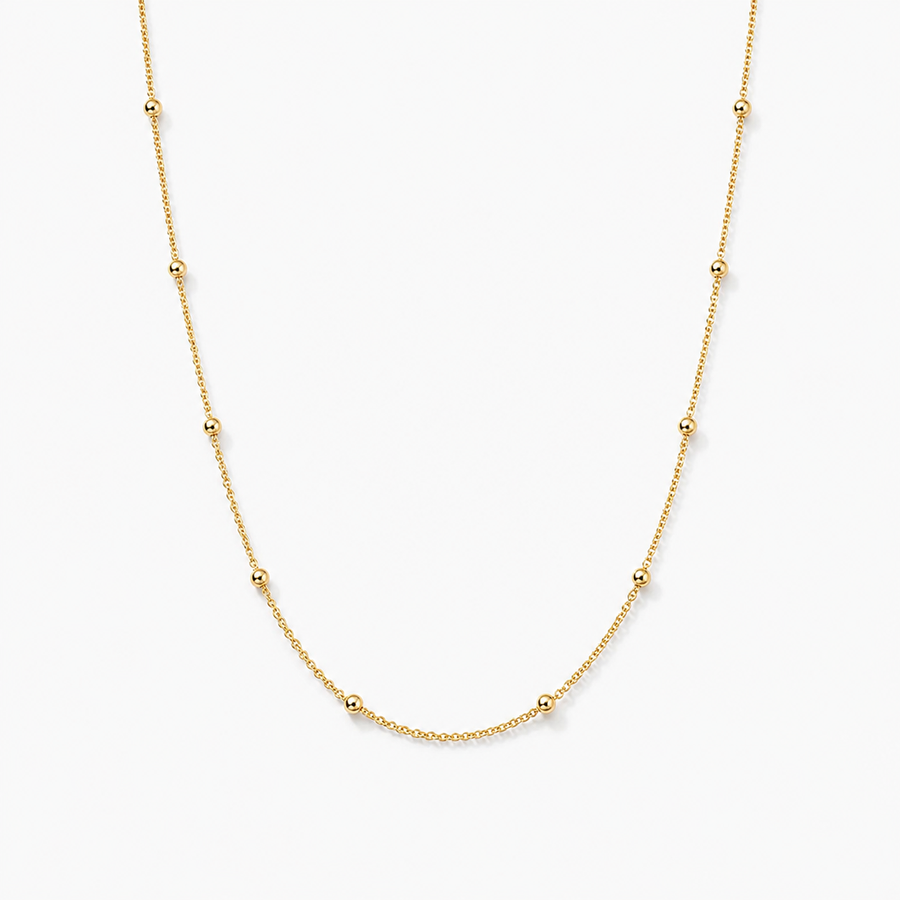 Dainty Beaded Chain Necklace