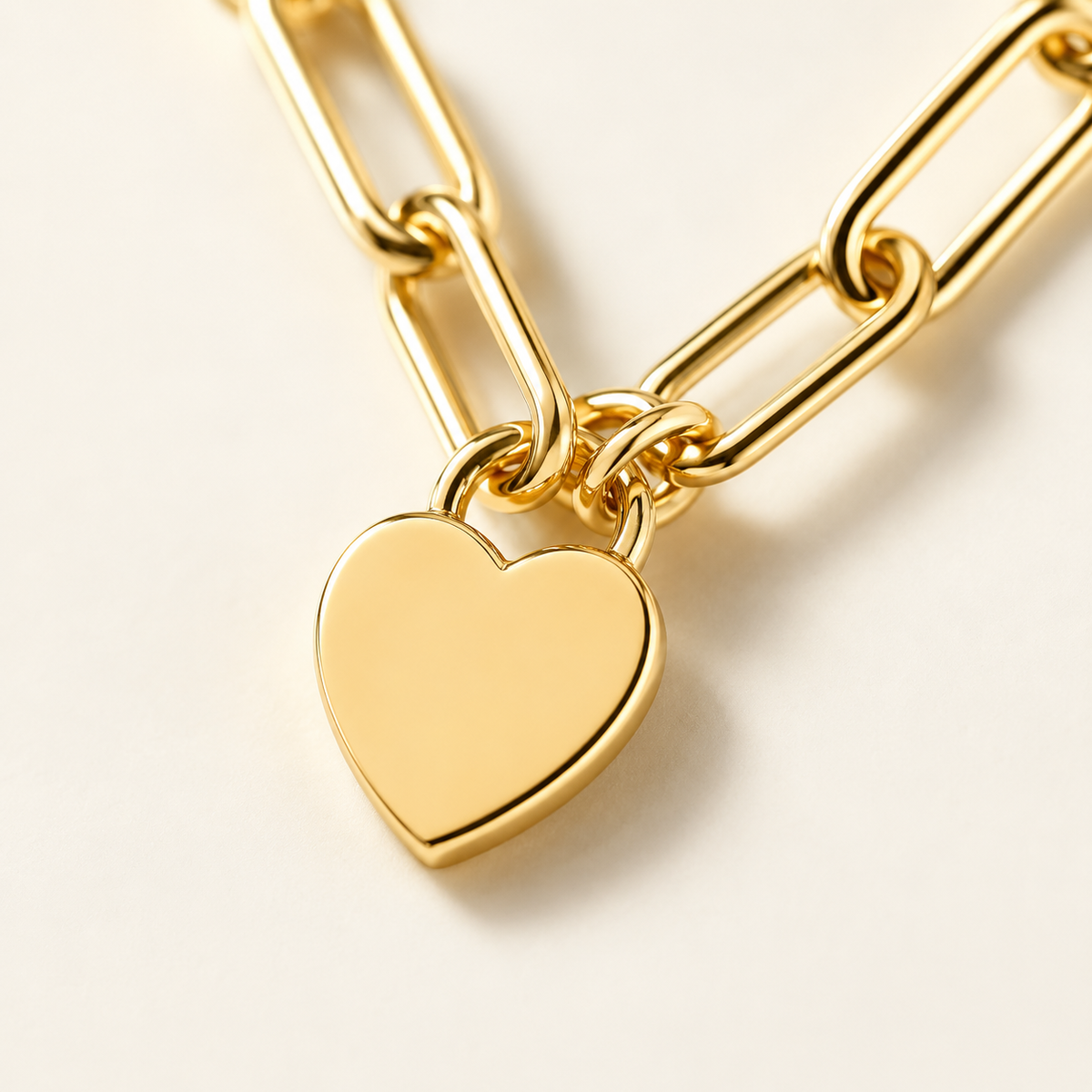 Layered Paperclip Heart Necklace