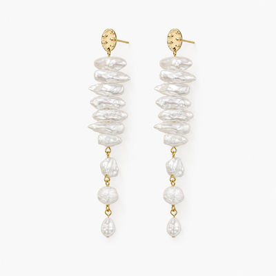 Baroque Pearl Tassel Earrings