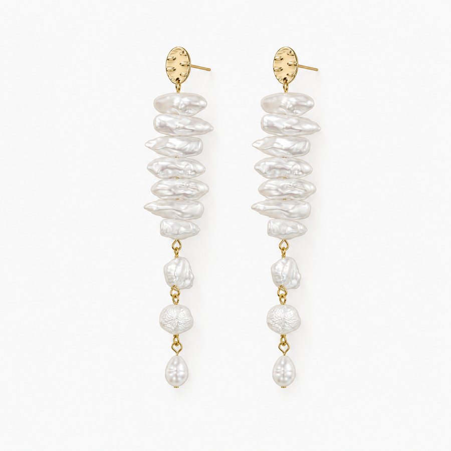 Baroque Pearl Tassel Earrings