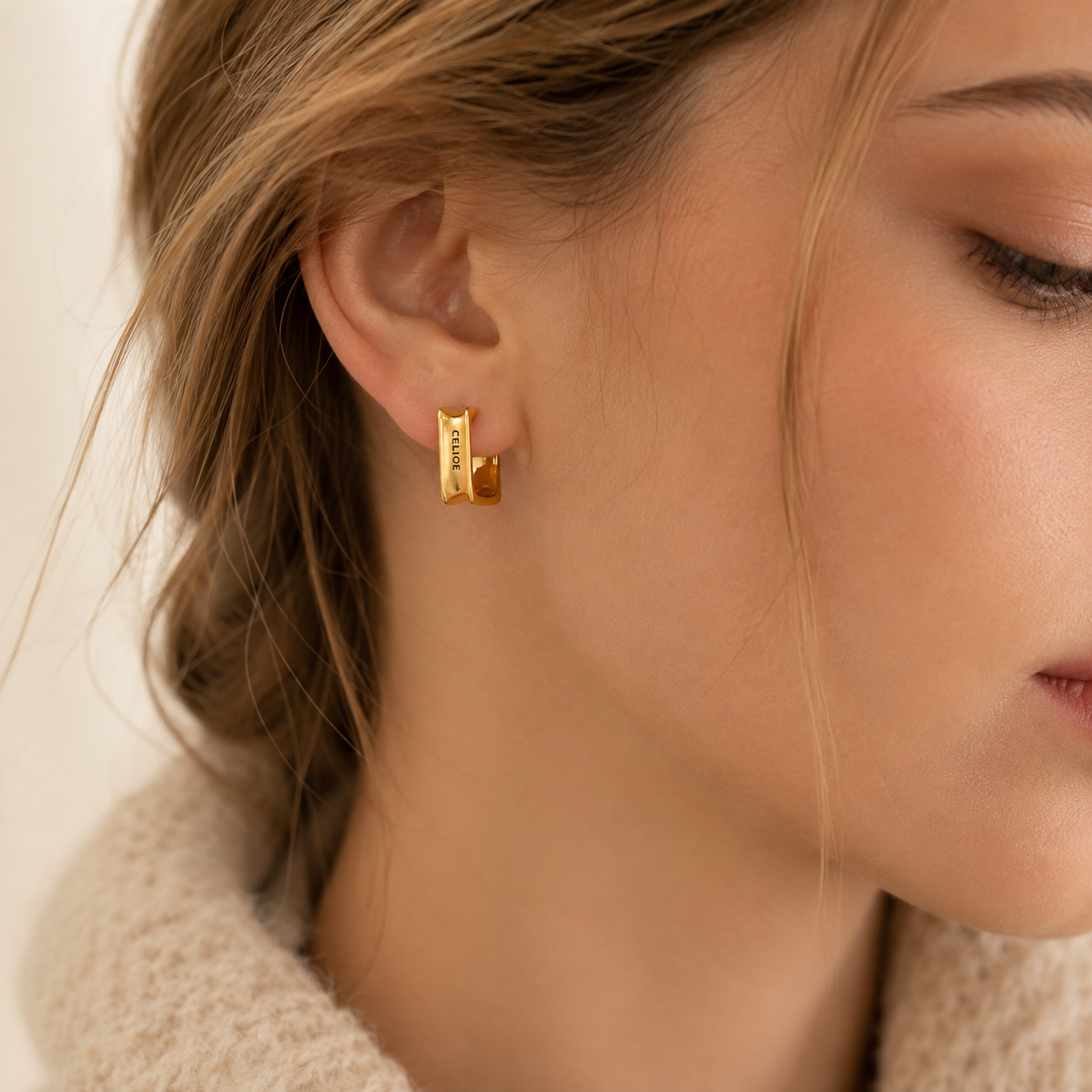 Geometric Square Stud Earrings