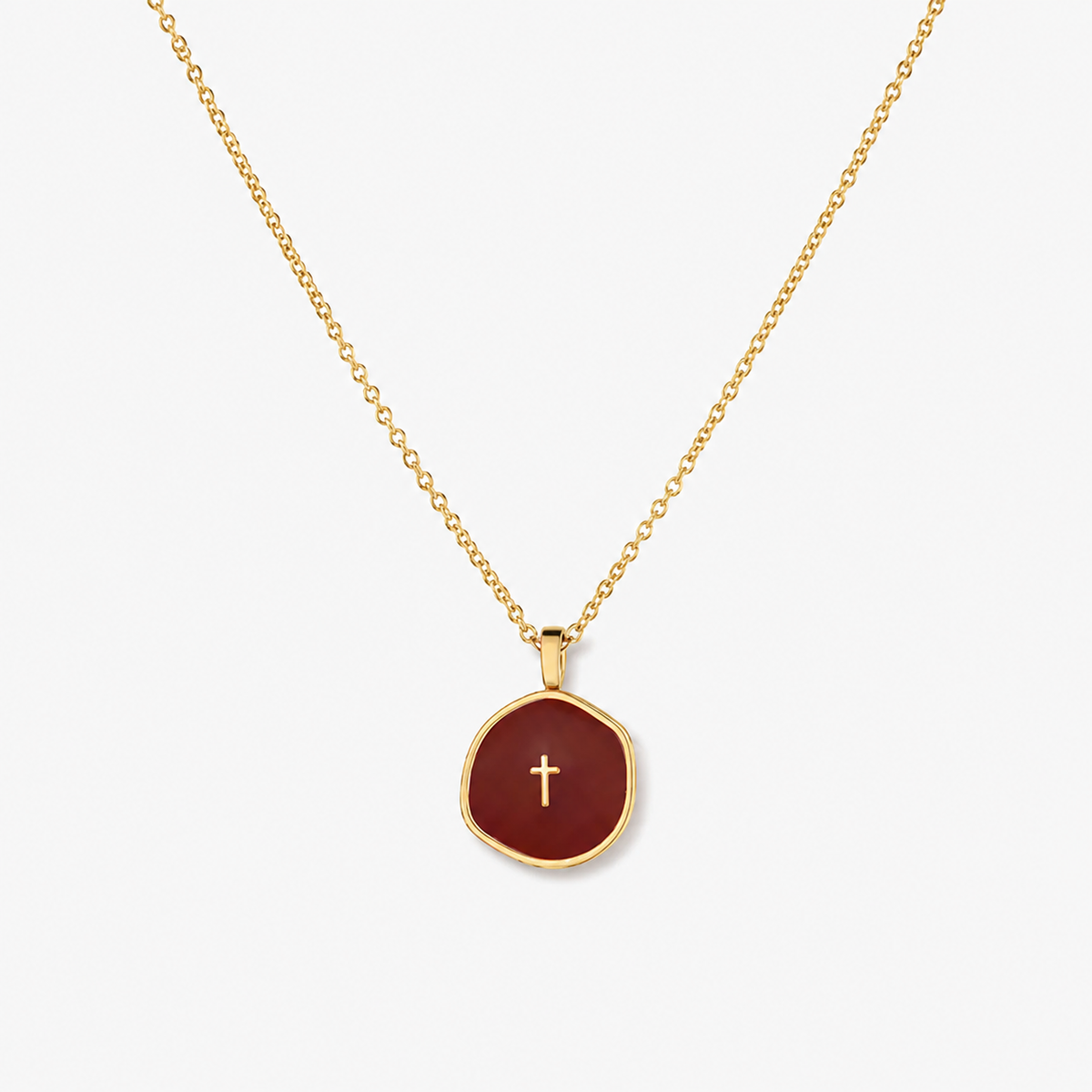 Tewiky 14K Gold Plated Cross Necklace for Women