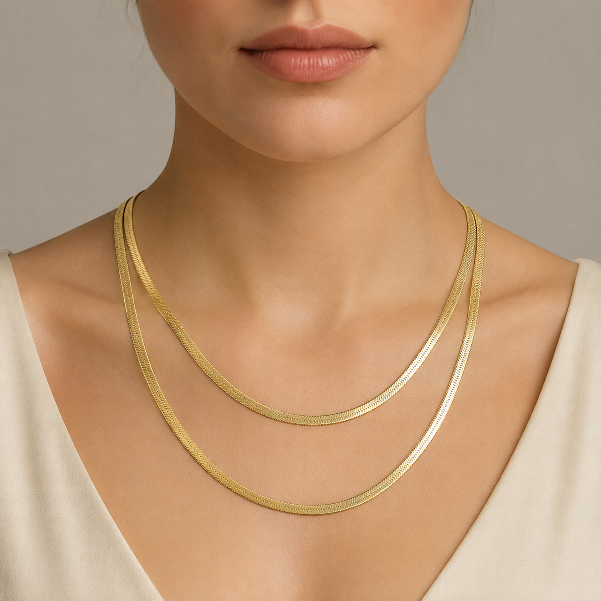 Layered 5mm Snake Chain Necklace