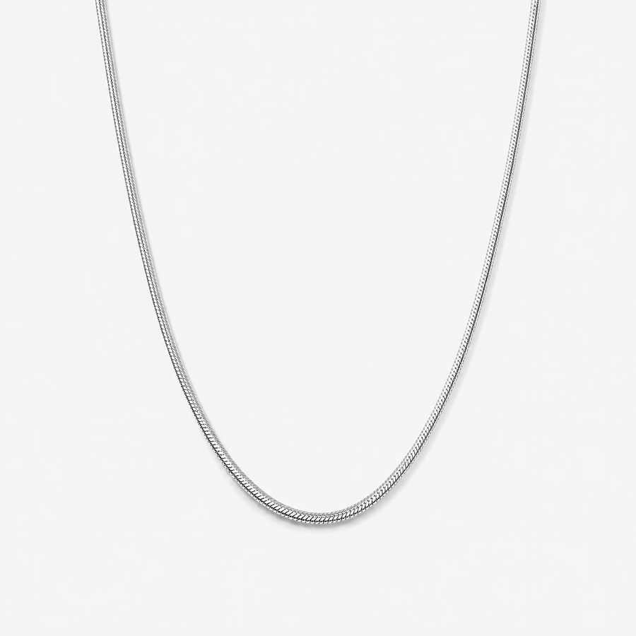 Thin Flat Snake Chain Necklace
