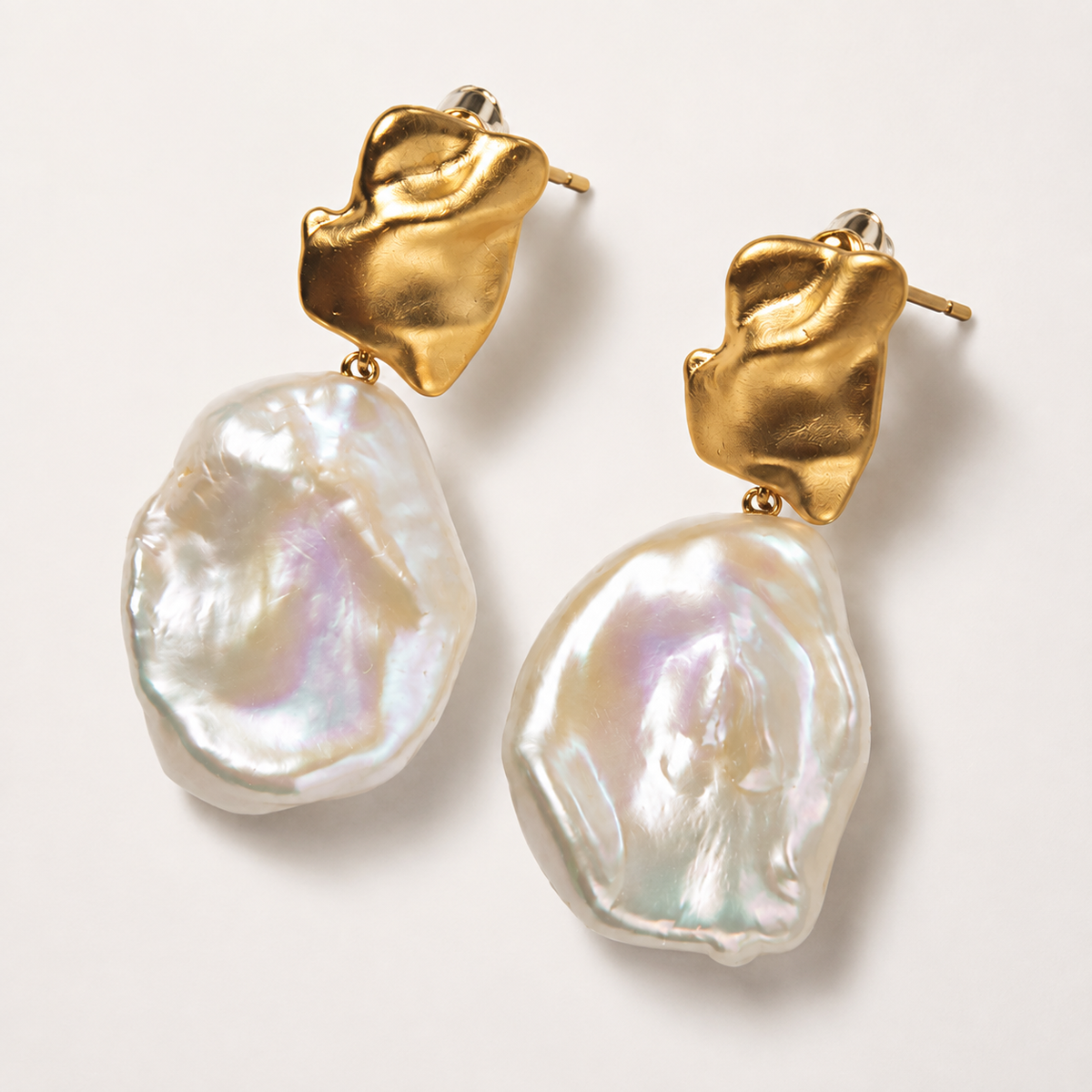 Petal Keshi Freshwater Pearl Earrings