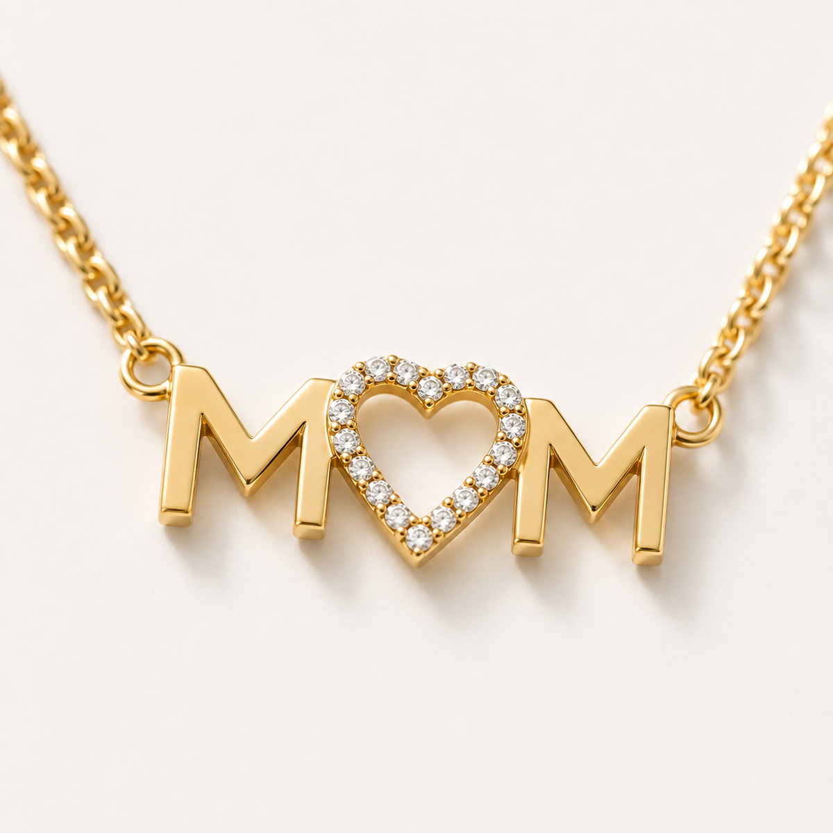 Mom Heart Pendant Necklace