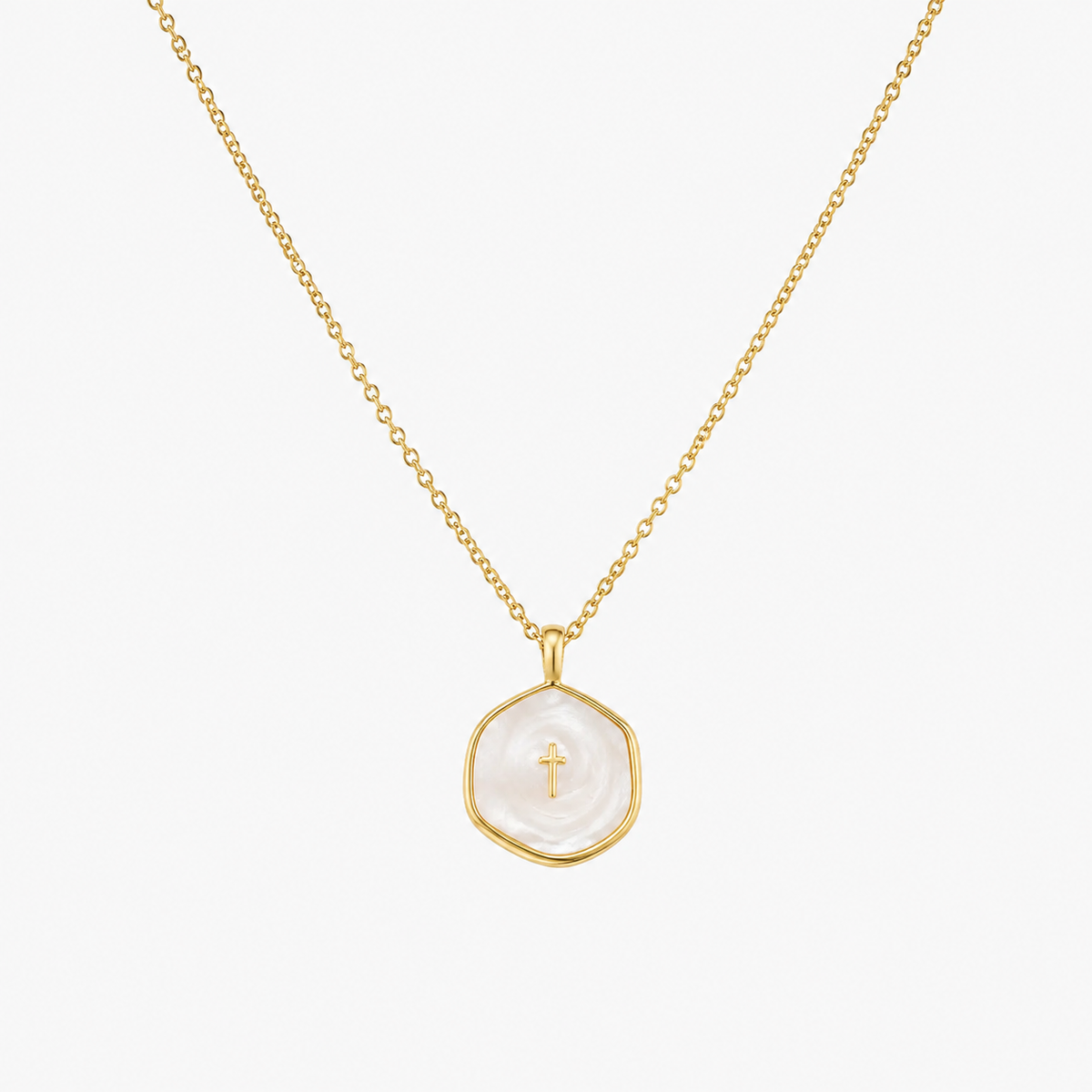 Tewiky 14K Gold Plated Cross Necklace for Women