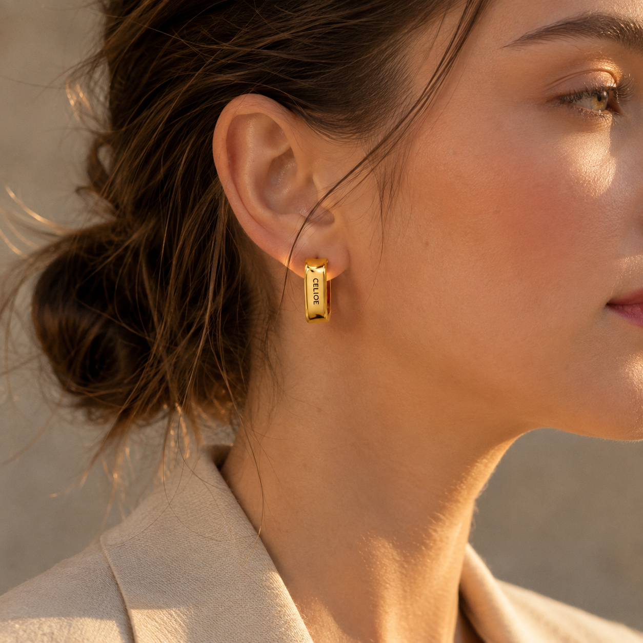 Geometric Square Stud Earrings