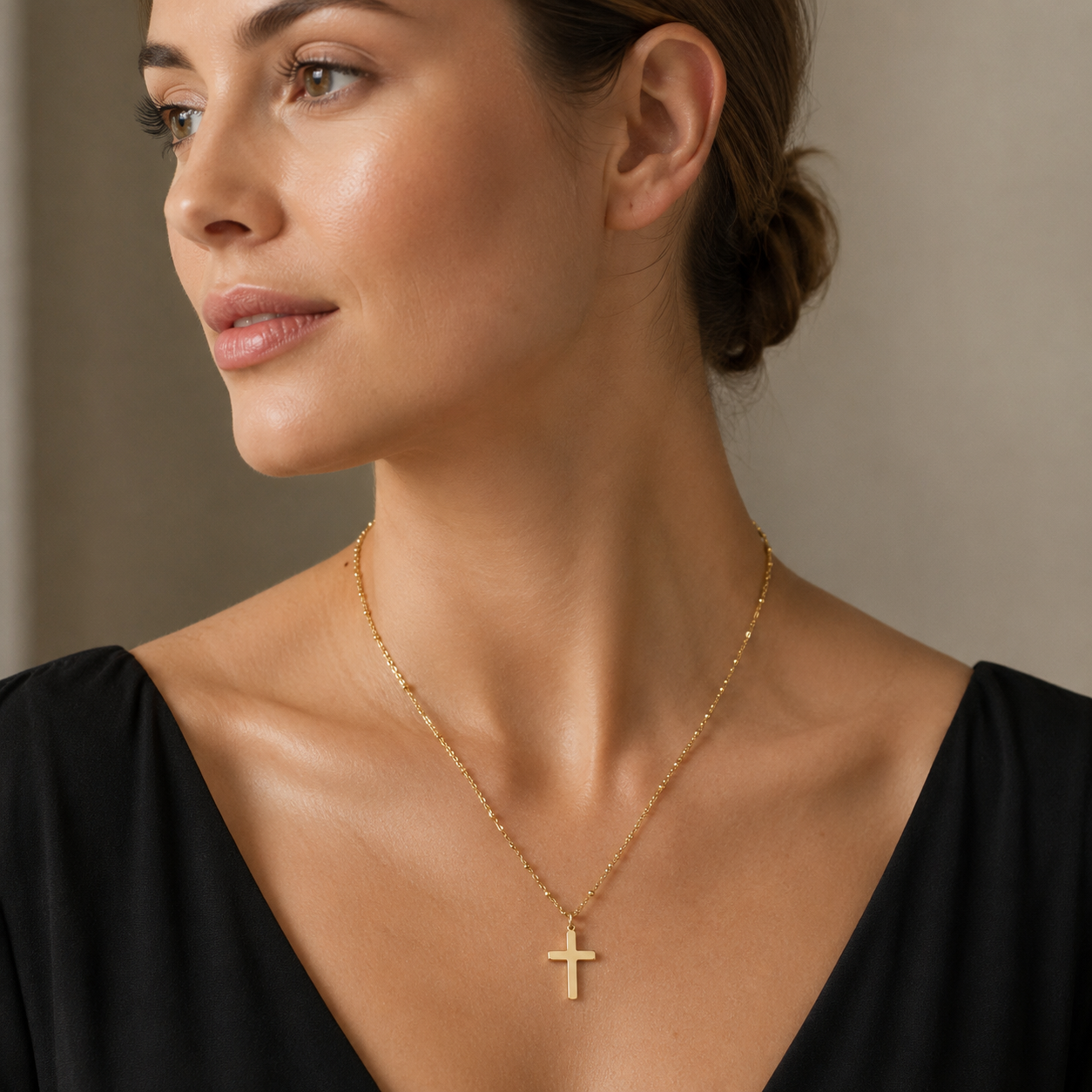 Minimalist Cross Pendant Necklace